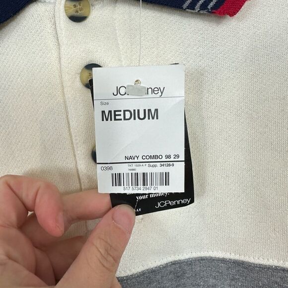 JC Penny dead stock USA Olympics polo lightweight sweater size M - Picture 7 of 7